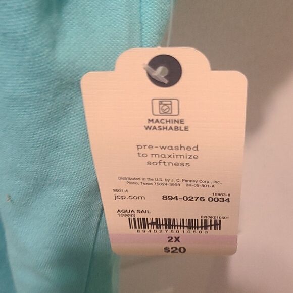 Woman's 2X St John's Bay Blue Classic Polo - Picture 3 of 6